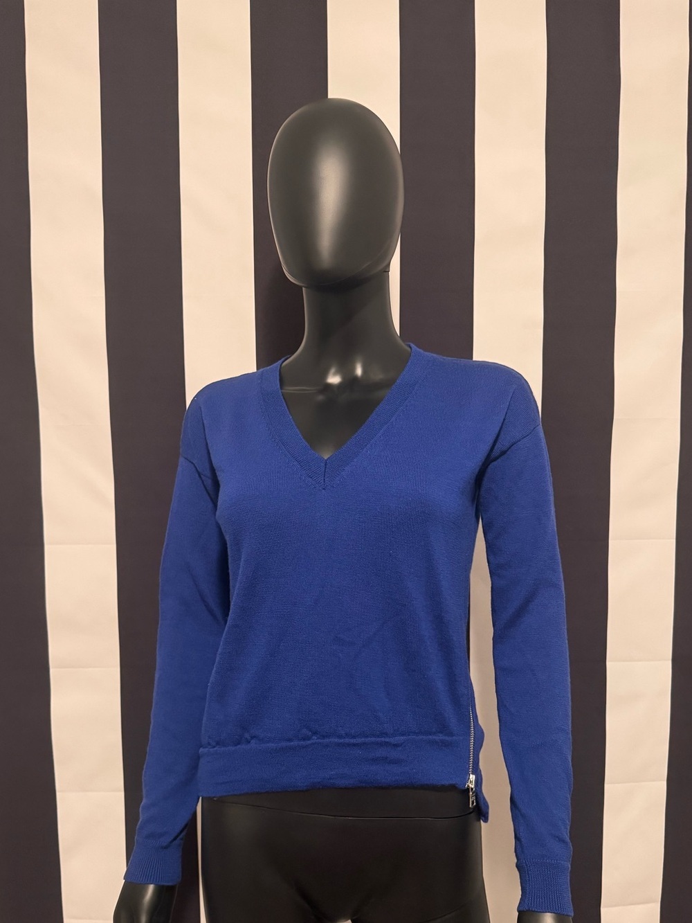 Armani Exchange Cobalt Blue V-Neck Sweater